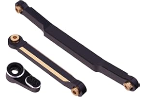 Mesimsple FCX24 Brass Steering Link & Servo Horn for FMS 1/24 FCX24 Series 1/18 FCX18 LC80 Servo Arm Upgrades Part