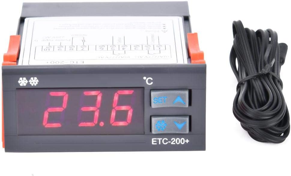 Nitrip ETC-200+ Digital Thermostat Refrigeration Defrosting Alarm Temperature Controller 220V