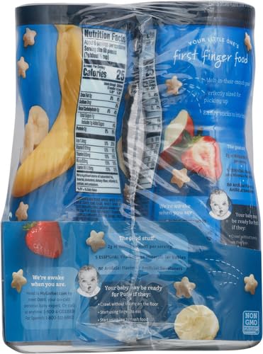 GERBER PUFFS BANANA & STRAWBERRY APPLE, 1.48 OUNCE (PACK OF 4)