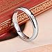 Three Keys Jewelry 4mm White Tungsten Wedding Ring High Polished CZ Inlay Wedding Band Engagement Ring