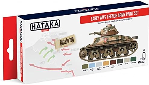 Hataka Hobby Early WW2 French Army Acrylic Paint Set # AS21