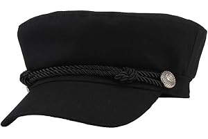 Brcus Women Yacht Captain Sailor Hat Newsboy Cabbie Baker Boy Peaked Beret Cap