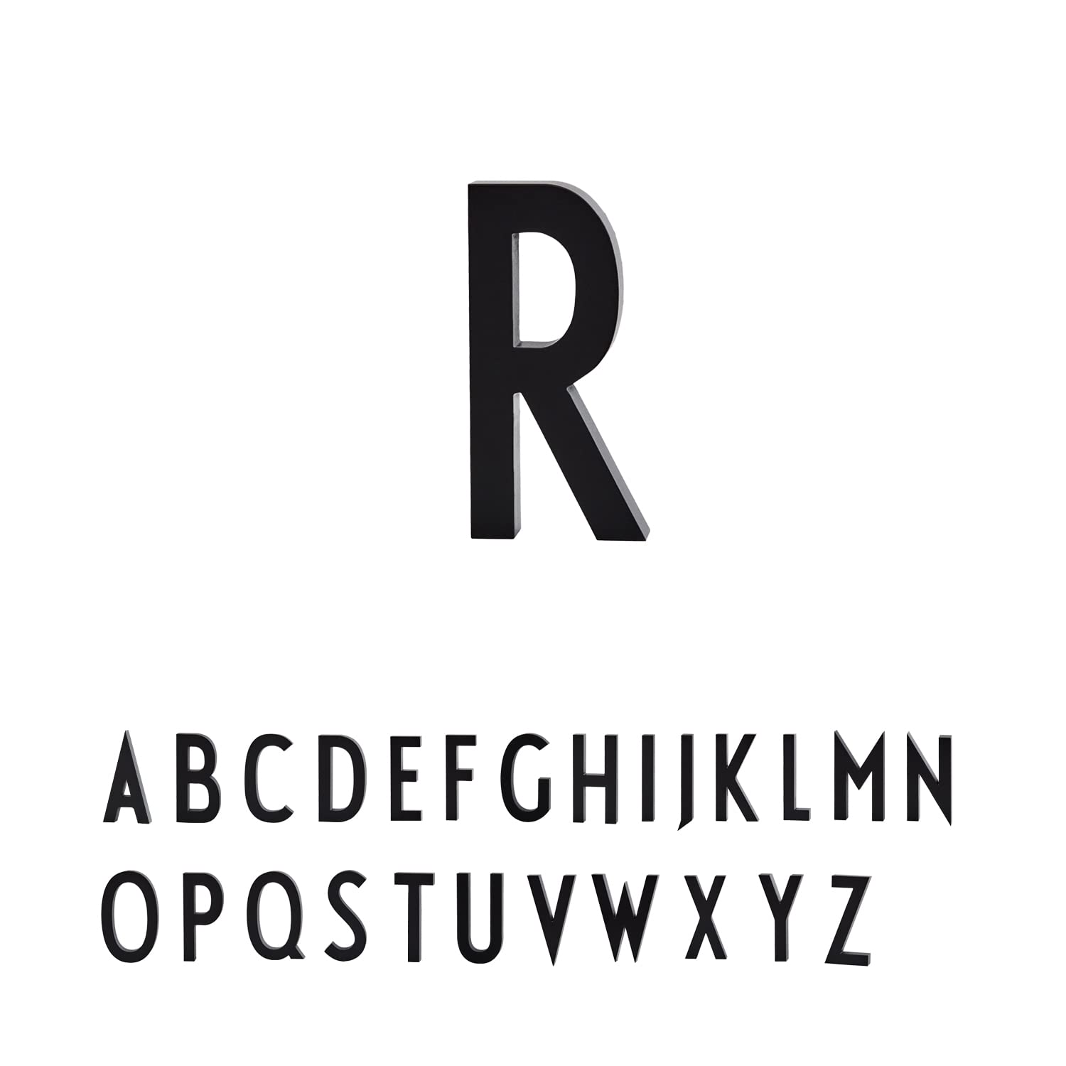 Design Letters Floating House Letters (A-Z) | Aluminium House Numbers | Modern Door Numbers Black | 50mm House Signs Designed in Denmark | Alphabet for Street, Home, Address, Front Door, Apartment