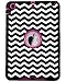 iPad Mini Case, iPad Mini 2 Case, iPad Mini 3 Case, iPad Mini Retina Case, BENTOBEN [Chevron] Shockproof Heavy Duty Hybrid Hard Full Body Protective Cover Case for iPad Mini 1/2/3 Retina, Rose Red