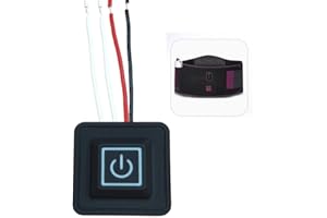 GENERIC XiFor 3.7-12V Temperature Controller Switch for Heated Vest Pants, Rheostat Silicone Button Switch Waterproof (4 Lines) (1 Pack)