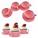 Mosuch Silicone Molds Liners for Cupcakes Ideal Little Girl Princess Parties Pink Teacups Bakeware for Baking Muffins