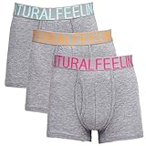 Boxer Briefs, Cotton Mens Underwear Men Pack of 3 with Open Fly, 3 Colors,XXL
