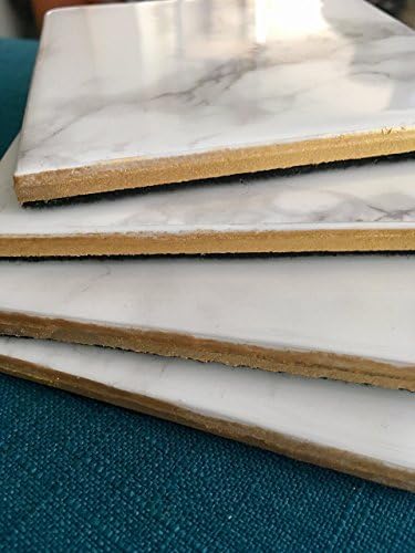 Marble and Gold Coasters Set of 4, Handmade Minimalist Decor, Everyday Gift, Housewarming Gifts, Gift for Hostess, Birthday Gift, Coffee Tea Drinker, Wine Coasters