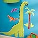 Wallies Wall Decals, Dino Growth Chart Wall Sticker, 35-inch x 41-1/2-inch