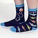 Bits and Pieces - Novelty Socks - Fishing - Silly Socks - Machine Washable - Cotton-Rich Socks, Fun Great Gift - Dark Blue - Adult Size 6-12