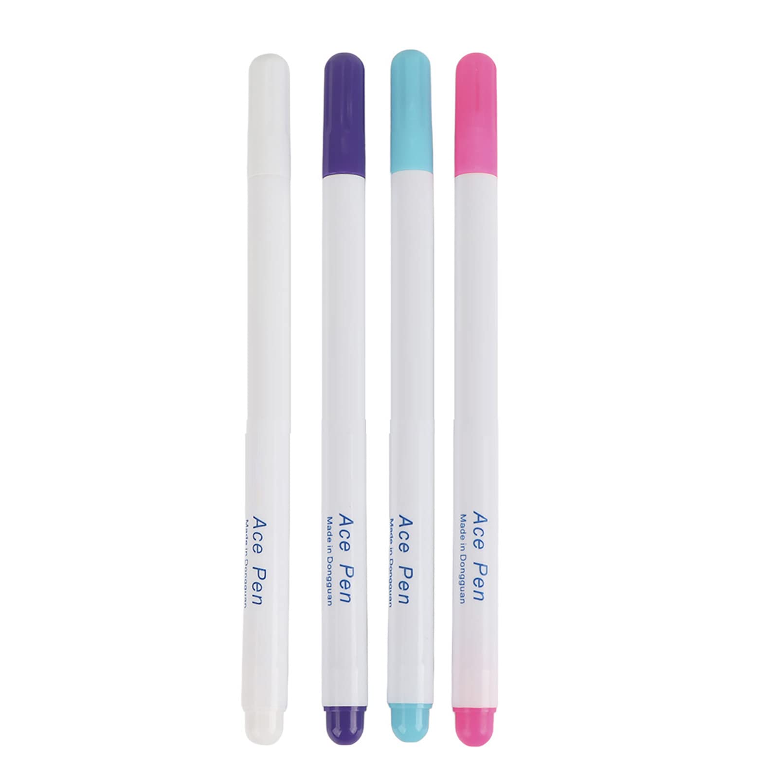 Pack of 4 Water Erasable Marker Pen Water Soluble Pen Auto Fade Pen for Fabric Marking Multicolor Hydrolyze Magic Pen Cross Stitch Faded Pen DIY Sewing Marking Pen Achromatize Print Point Pen