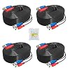 ANNKE 4 Pack 30M/100ft All-in-One Video Power Cables, BNC Extension Surveillance Camera Cables for CCTV Security DVR…