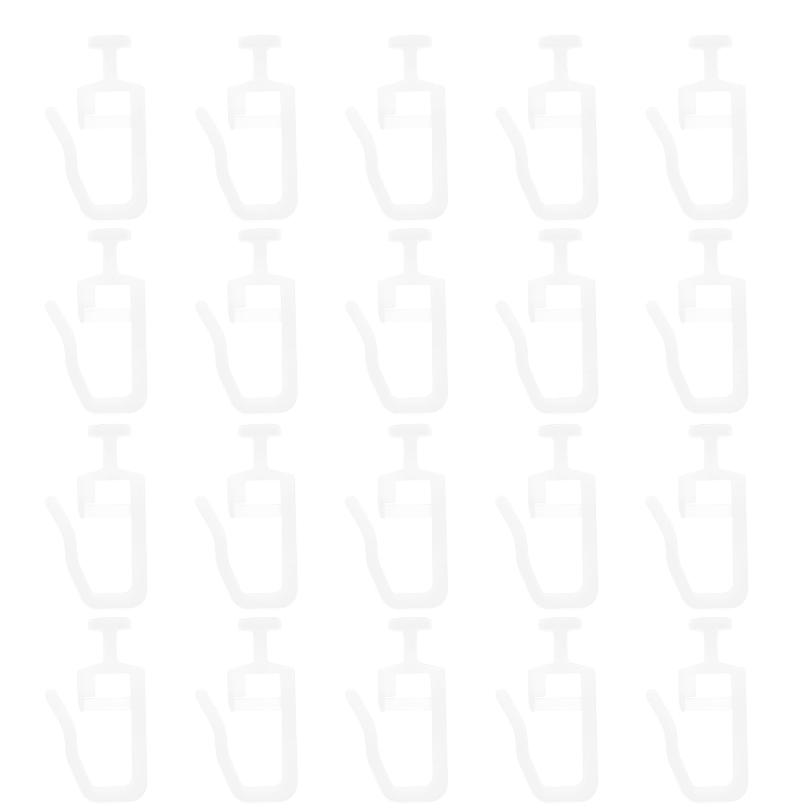 Photo 1 of Create Idea 50PCS White Plastic Curtain Hooks, 29x6.7mm, Compatible with 6.7mm Sliders, Lockable, Easy to Use