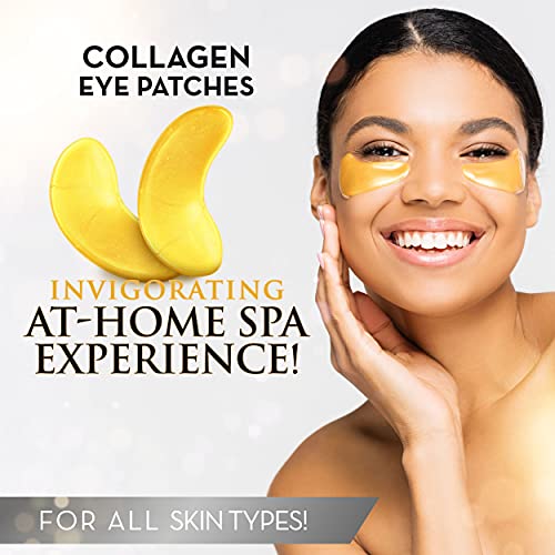 36 Pairs Collagen Under Eye Masks, 24K Gold Under Eye Patches (Reduce