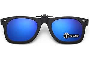 TERAISE Polarized Clip-on Sunglasses with Flip Up Function Suitable Driving Sports…