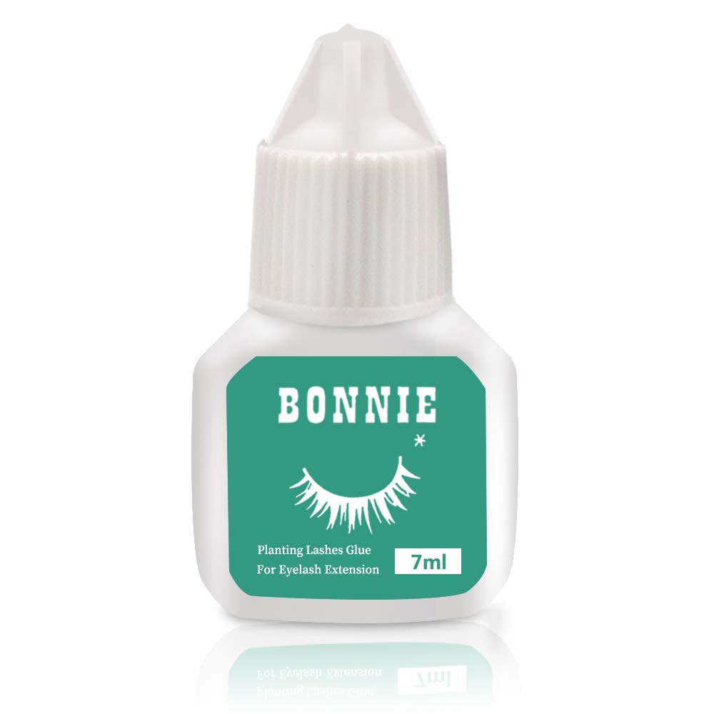 Eyelash Extension Glue | Extra Strong &Long Lasting | 1-2 Sec Drying Time | Retention 45-60 Days | Strong Black Eyelash Glue by Bonnie for Professional Use Only, 7ml
