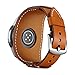 Balerion Cuff Genuine Leather Watch band,Compatible with Samsung Galaxy Watch 3 45mm, Galaxy Watch 46mm,Gear S3,Fossil Q Explorist,other Standard 22mm Lug Width Watch,Brown