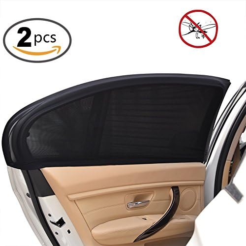 Universal Window Shades for Cars Baby Kid Pet Breathable Sun Shade Mesh Backseat (2 Pcs) Fits Most Cars/SUVs by MYELEFUN