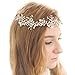 FAYBOX Handmade Crystal Rhinestones Wedding Head Band Bridal Hair Accessorie Headpieces Gold