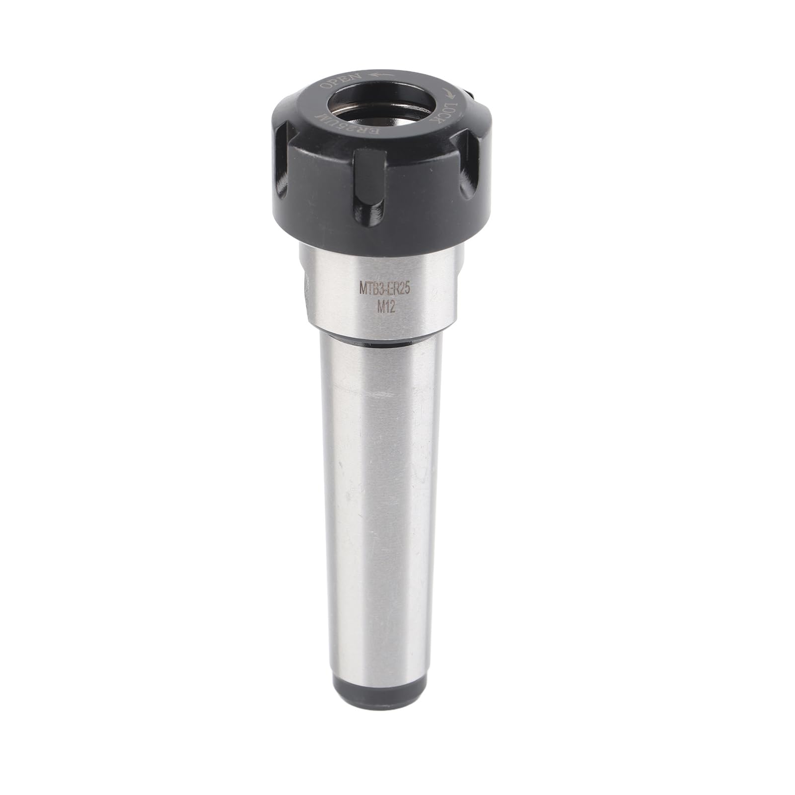 ER Chuck Shank Holder, ER20-M12/MTB3-ER25-M12 Morse Chuck Collet Shank Holder for CNC Lathes, High Precision(MTB3-ER25-M12)
