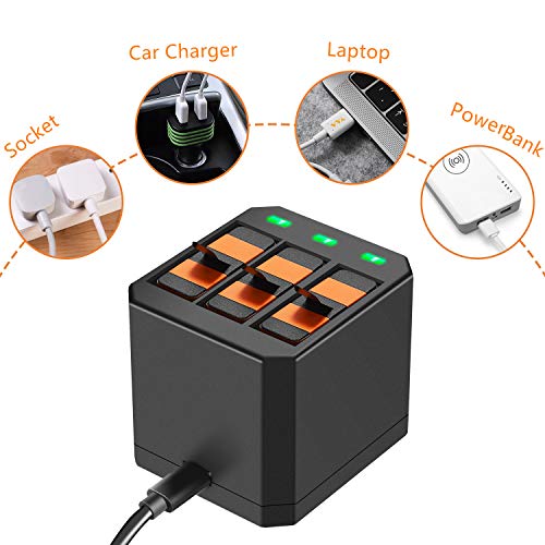 Vemico Battery Gopro Hero 7/6/5 1500mah Replacement Batteries (3 Pack