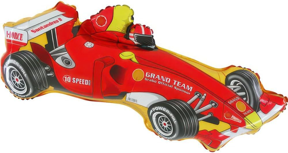 Toyland® 126cm (50") Red Racing Car Shaped Foil Balloon - Kids Party Balloons