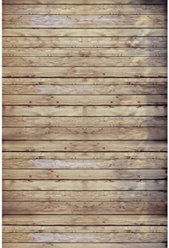 Brown Wood Wall Photography Backdrop, Waohu 5X7Ft Washable Cotton Polyster Photo Background Foldable Studio Prop