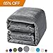 Balichun Luxury 330 GSM Fleece Blanket Super Soft Warm Fuzzy Lightweight Bed or Couch Blanket Twin/Queen/King Size(Queen,Grey)