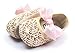 Kuner Baby Girls Lace Bow Pattern Soft Sole Princess Shoes First Walkers Shoes (12cm(6-12months) Golden)