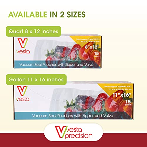 Vesta Precision Vacuum Seal Pouches Clear and Embossed Vacuum Sealer