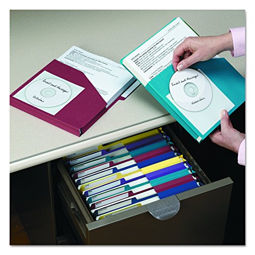 Smead Self-Adhesive Poly CD/DVD Pocket, Clear, 10 per Pack (68144) - Thumbnail 4