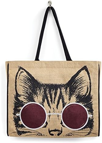 Jute Burlap Grocery Tote Bag