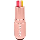 Winky Lux Pink Lemonade Tri-Color Tinted Lip Balm – Lip Care with Jojoba Oil & Vitamin E, Sheer Tint, Juicy Citrus Scent, Softens and Hydrates Dry Lips