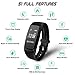 Fitness Tracker Waterproof, GULAKI Smart Bracelet Exercise Watch with Sleep Heart Rate Monitor Step Activity Tracker Workout Smart Watch for Android & iPhone (Black Watch)
