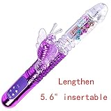 USB Charging Lengthen Vibrator, Stretch + Rotation + Vibration + G-spot Stimulation Vibrator Wand, OMGOD Bullet 36-frequency Rabbit Vibe Clit Masturbation Dildo Female Women Sex Tools Adult Products