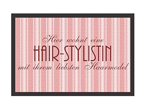 Doormat Door Mat Here Lives A Hair Stylist Hairdresser Gift Door