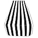 ArtOFabric Decorative Cotton 1 Inch Black and White Stripped Table Runner. 12