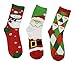 NKTM 6 Pairs Christmas Socks Santa Claus Socks Girls Socks Women Warm Socks Size 4-8