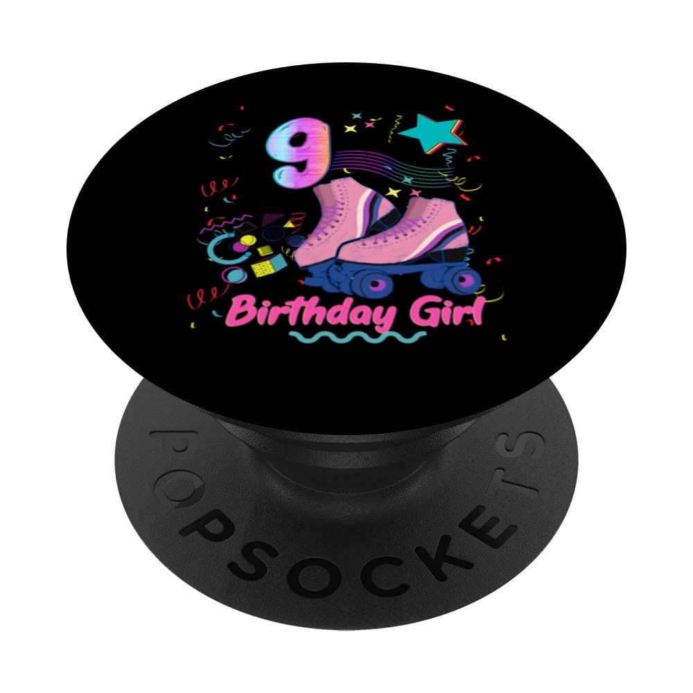Roller Skate Lovers Skating Party Girl Group Matching Age 9 PopSockets Swappable PopGrip