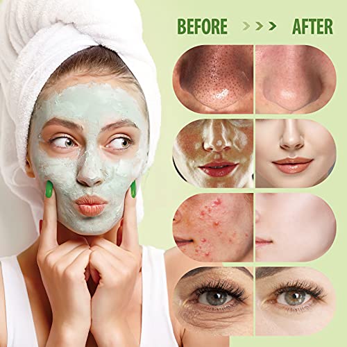 Clay Stick Mask for Blackheads Remover and Pores, Purifying Clay Stick Mask Avocado Dead Sea Mud Mask with Gua Sha Tool, Facial Mask Moisturizes, Improve Skin Dullness, Oil Control and Anti-Acne