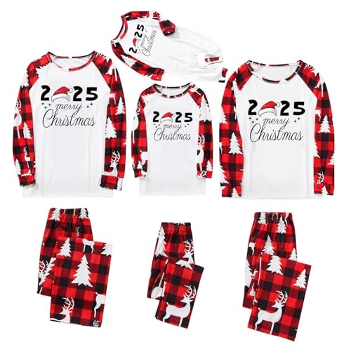 Womens Pajamas,Family Christmas Pyjamas Set Printed Mens Womens Xmas Matching Pyjama Kids Toddler Comfortable His and Hers Pjs Family Cartoon Cute Boys Girls Nightwear Couples Pj