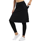 Xioker Women Athletic Knee Length Skirts with Full Length Leggings,Skorts Leggings&Skirted Leggings Skorts Women