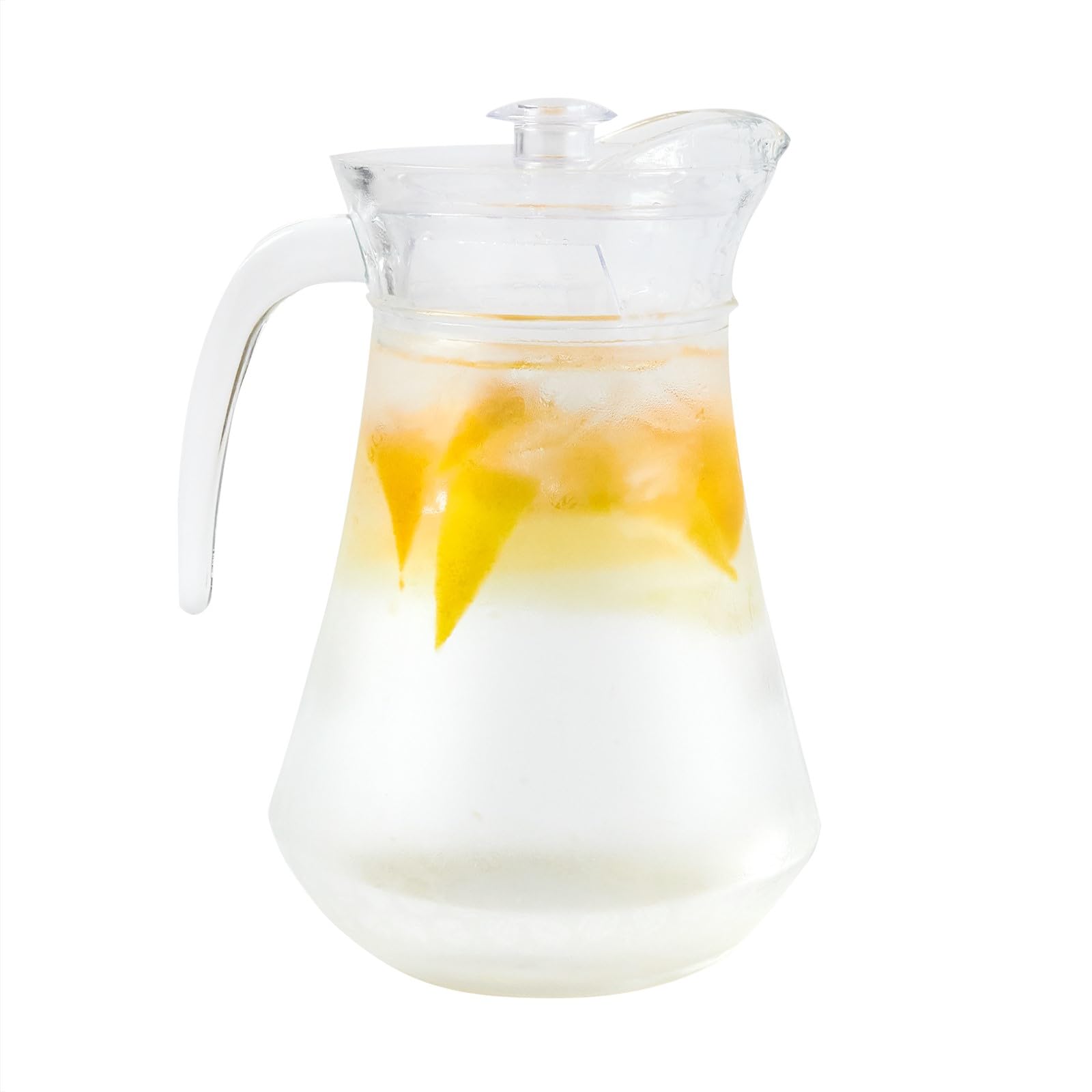 GOLDBEARUK Large Glass Jug with Lid - 1.3L Pitcher Jug