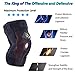 DISUPPO Hinged Knee Brace Support Women Men, Adjustable Open Patella Stabilizer for Sports Trauma, Sprains, Arthritis, ACL, Meniscus Tears, Ligament Injuries (Black, Large(14-15.5/35.5-40cm))