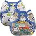 Blueberry One Size Coveralls Cloth Diaper Cover, Bundle of 2, Made in USA (Bugs & Traffic)