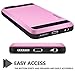 Vofolen Case for iPhone 6 Case iPhone 6S Case Wallet Cover Impact Resistant Protective Shell Shockproof Rubber Bumper Case Anti-Scratches Hard Cover Skin ID Slot Card Slot Holder for iPhone 6 6S Pink