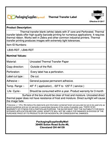 4x2 Heat Transfer Labels Roll, Perforated Adhesive Printable Sticker Paper, White, 4 x 2 inch, 3 Inc - //medicalbooks.filipinodoctors.org
