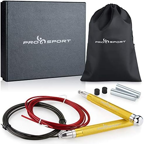 PRO SPORT Speed Jumping Rope; Adjustable Jump Rope for Men and Women; Weighted Rope Home Fitness Workout Gear and Professional Gym Equipment; Cardio and Crossfit Exercise Jump Rope/Workout Cables. 3 51eM%2Bd4OGtL. AC