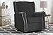 Delta Children Middleton Upholstered Glider Swivel Rocker Chair, Charcoal