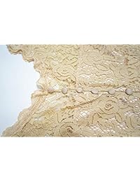 Vestido de dama de honor retro con encaje floral, manga estilo vintage